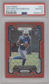 Anthony Richardson from the 2023 Panini Prizm set featuring a Red Wave parallel graded by PSA and given an overall grade of 10.