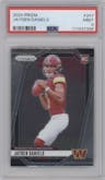 Jayden Daniels from the 2024 Panini Prizm set graded by PSA and given an overall grade of 9.
