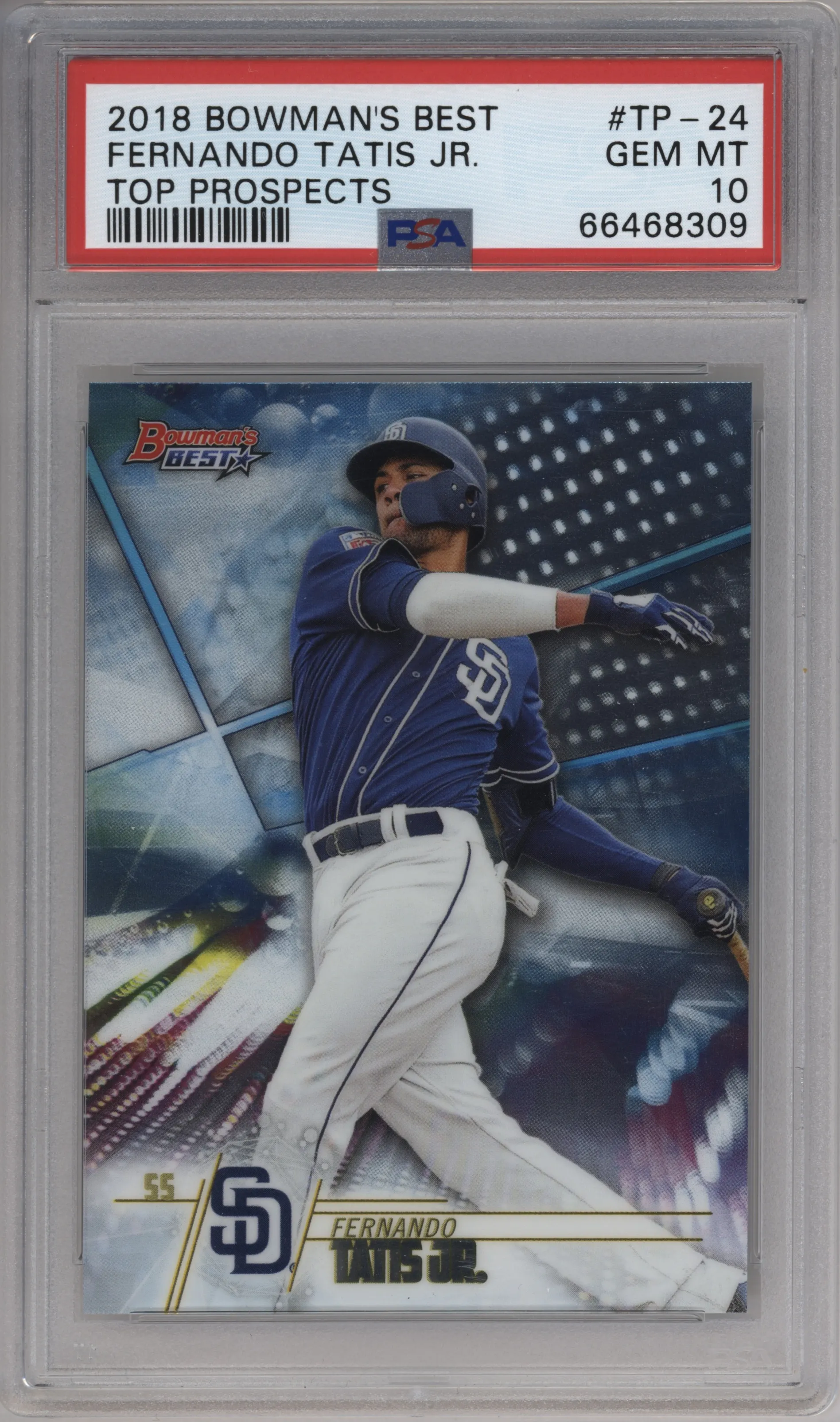 2018 Bowman’s Best Top Prospect Fernando Tatis Jr. PSA 10