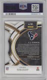 C.J. Stroud from the 2023 Panini Select set featuring a Die-Cut Black/Red parallel graded by PSA and given an overall grade of 10.
