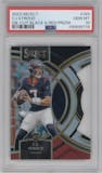 C.J. Stroud from the 2023 Panini Select set featuring a Die-Cut Black/Red parallel graded by PSA and given an overall grade of 10.