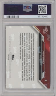 Jayden Daniels from the 2024 Topps Now set graded by PSA and given an overall grade of 10.