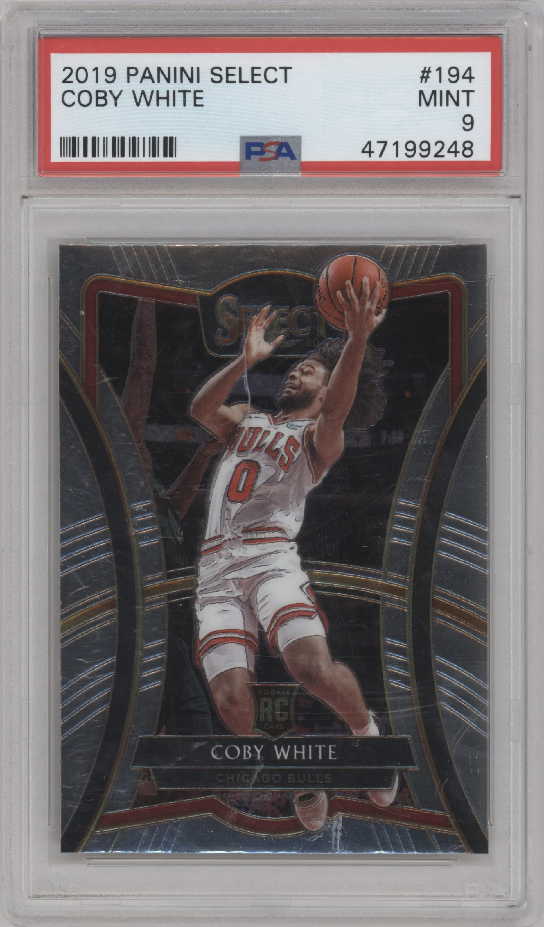 2019 Panini Select Pre.Lvl. Coby White PSA 9