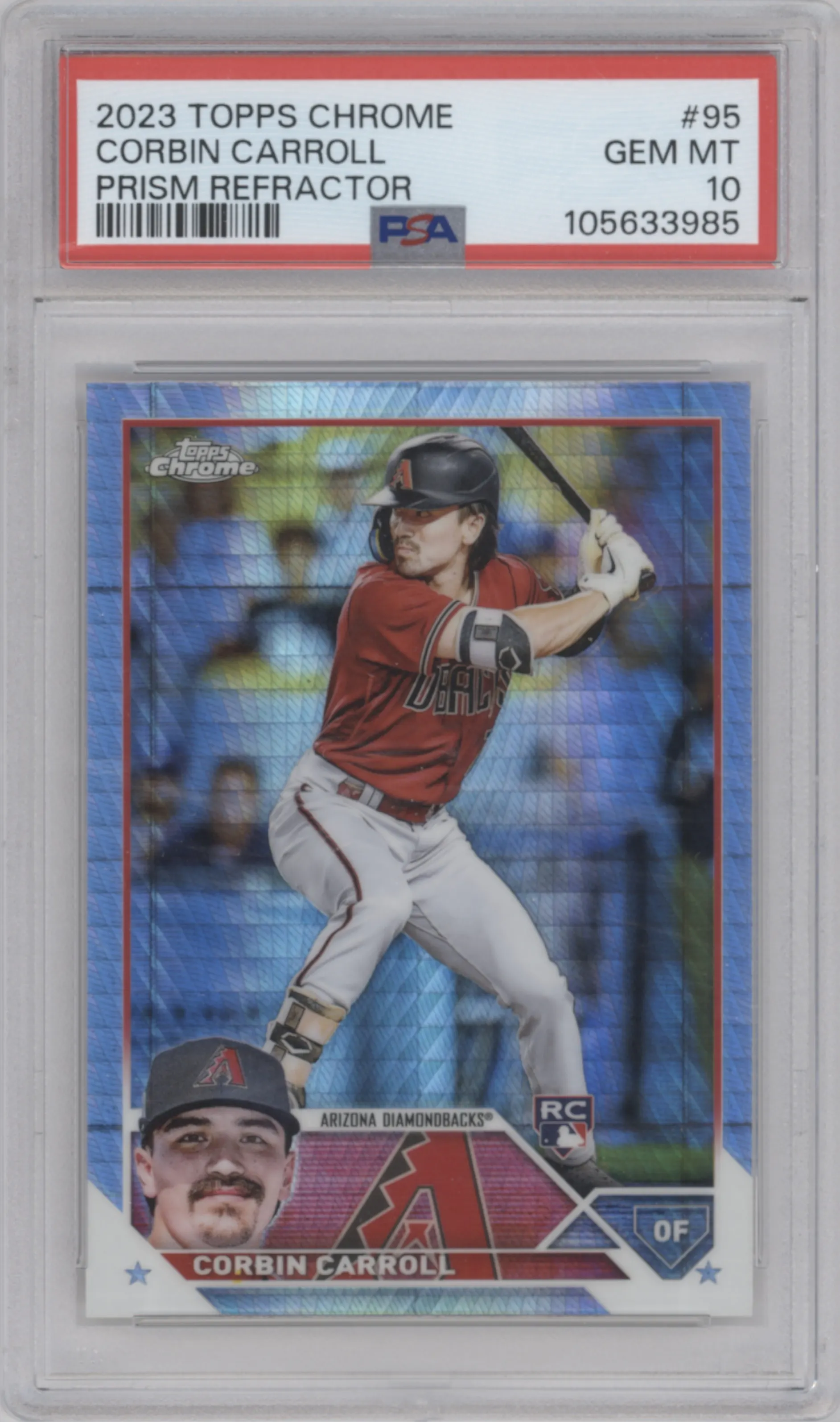 2023 Topps Chrome Corbin Carroll Prism Refractor #95 PSA 10