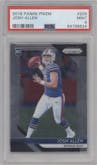 Josh Allen from the 2018 Panini Prizm set graded by PSA and given an overall grade of 9.