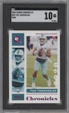 Tua Tagovailoa from the 2020 Panini Chronicles set featuring a Pink parallel graded by SGC and given an overall grade of 10.