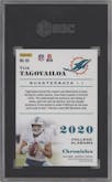 Tua Tagovailoa from the 2020 Panini Chronicles set featuring a Pink parallel graded by SGC and given an overall grade of 10.