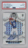 Keon Coleman  from the 2024 Panini Mosaic set featuring a White Mosaic parallel graded by PSA and given an overall grade of 10.