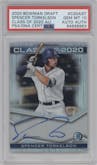 Spencer Torkelson from the 2020 Bowman Draft set graded by PSA and given an overall grade of 10.