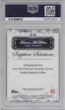 Tetairoa McMillan from the 2024 Bowman University Chrome Sapphire set graded by PSA and given an overall grade of 10.