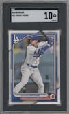 Shohei Ohtani from the 2024 Bowman set graded by SGC and given an overall grade of 10.