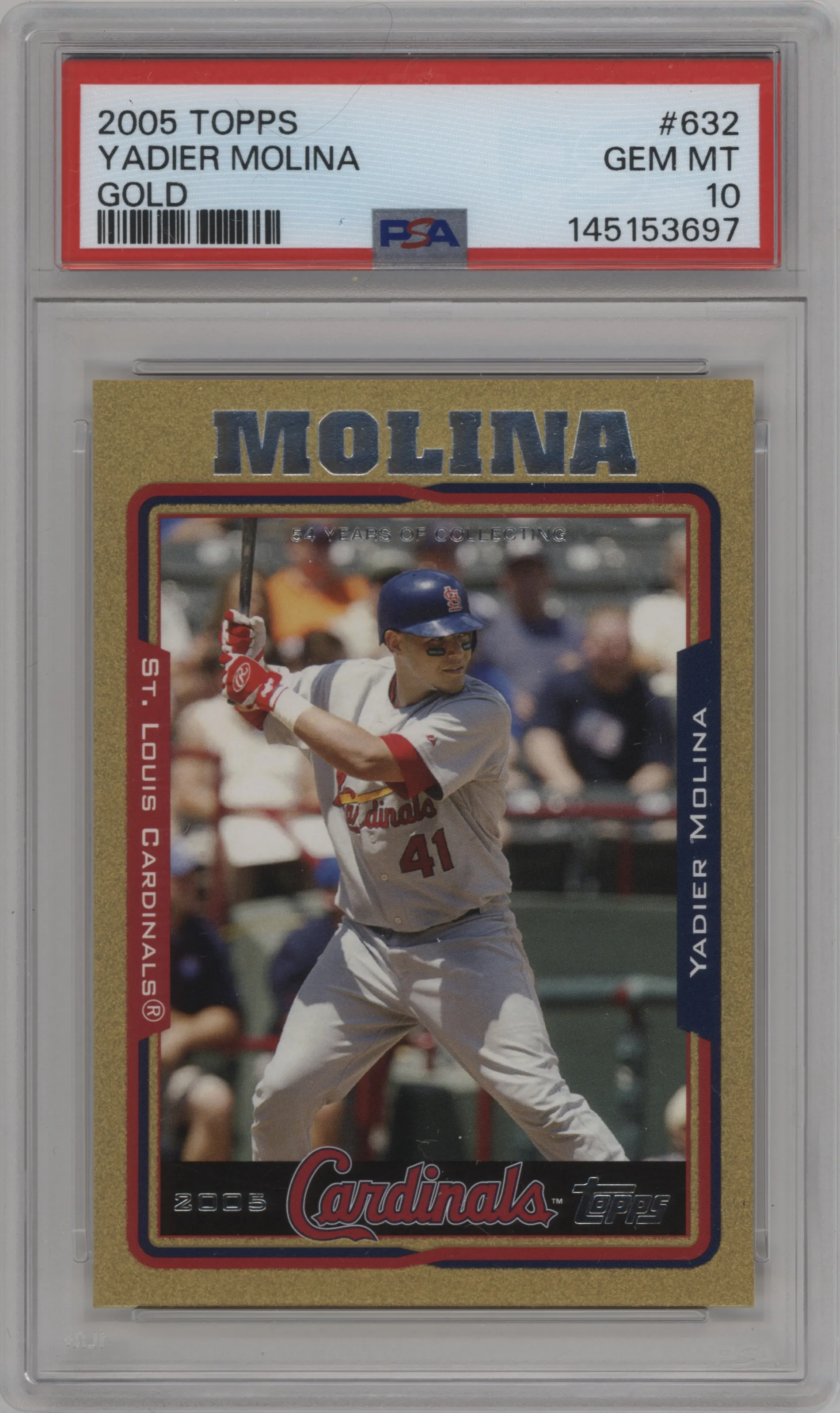 2005 Topps Yadier Molina Gold #632 PSA 10