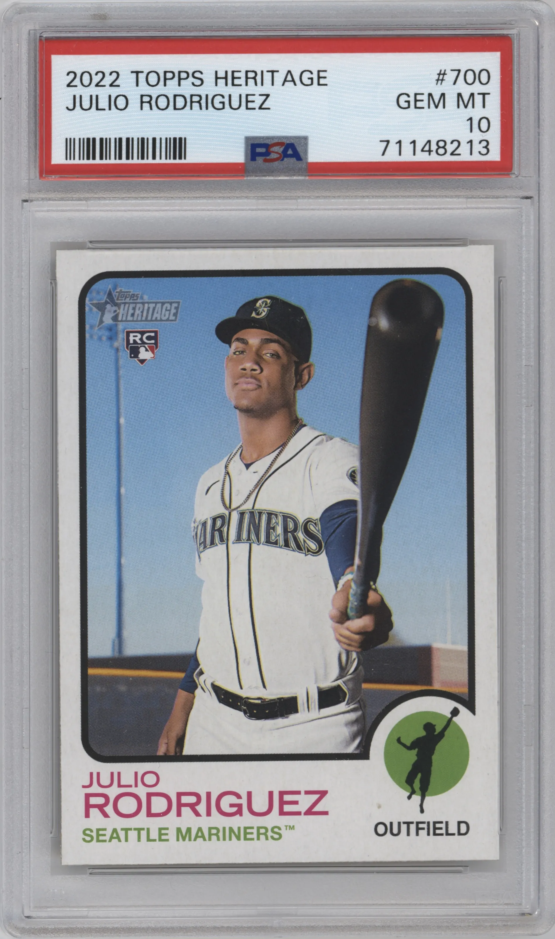 2022 Topps Heritage High Number Julio Rodriguez PSA 10
