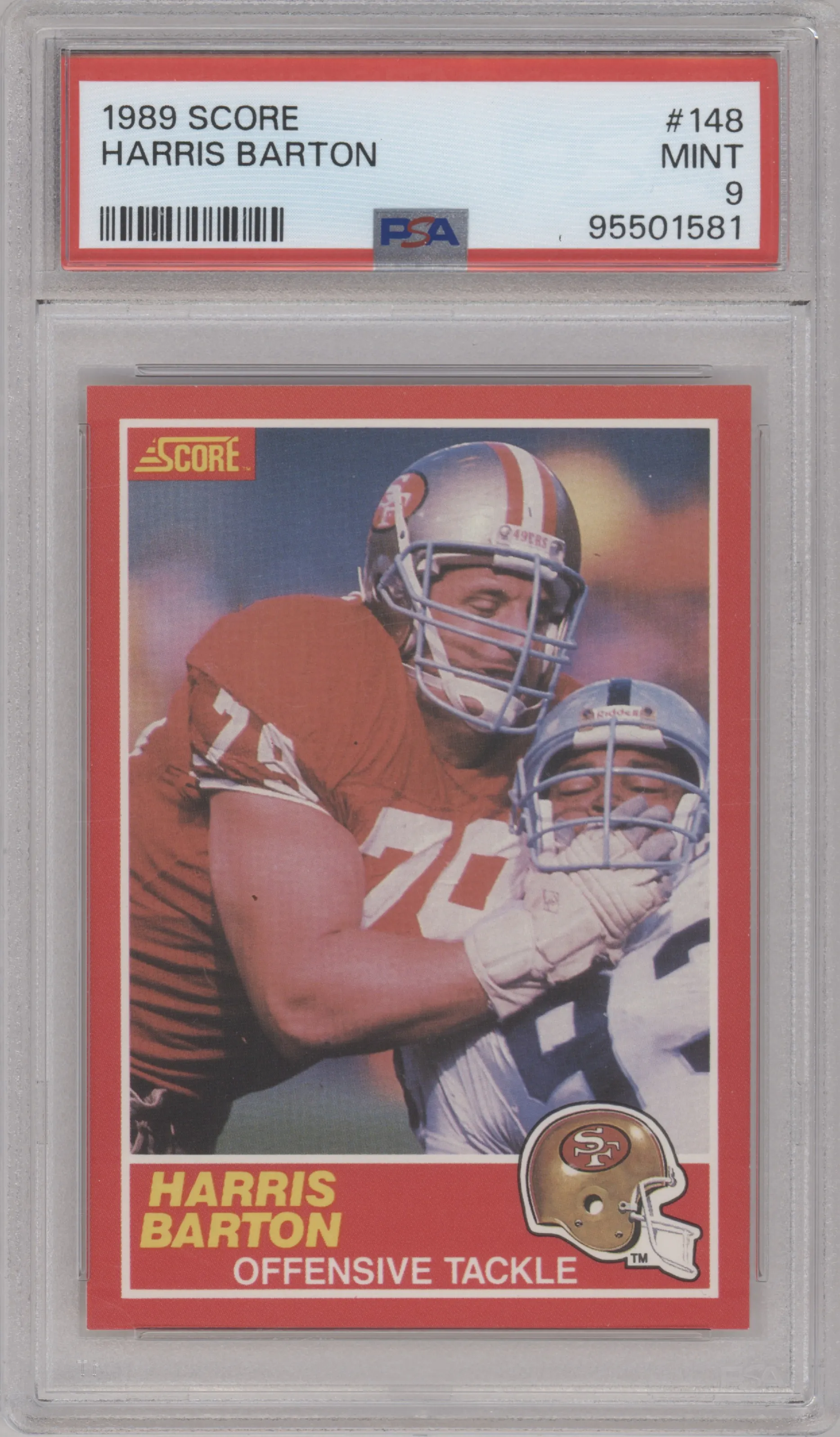 1989 Score Harris Barton PSA 9