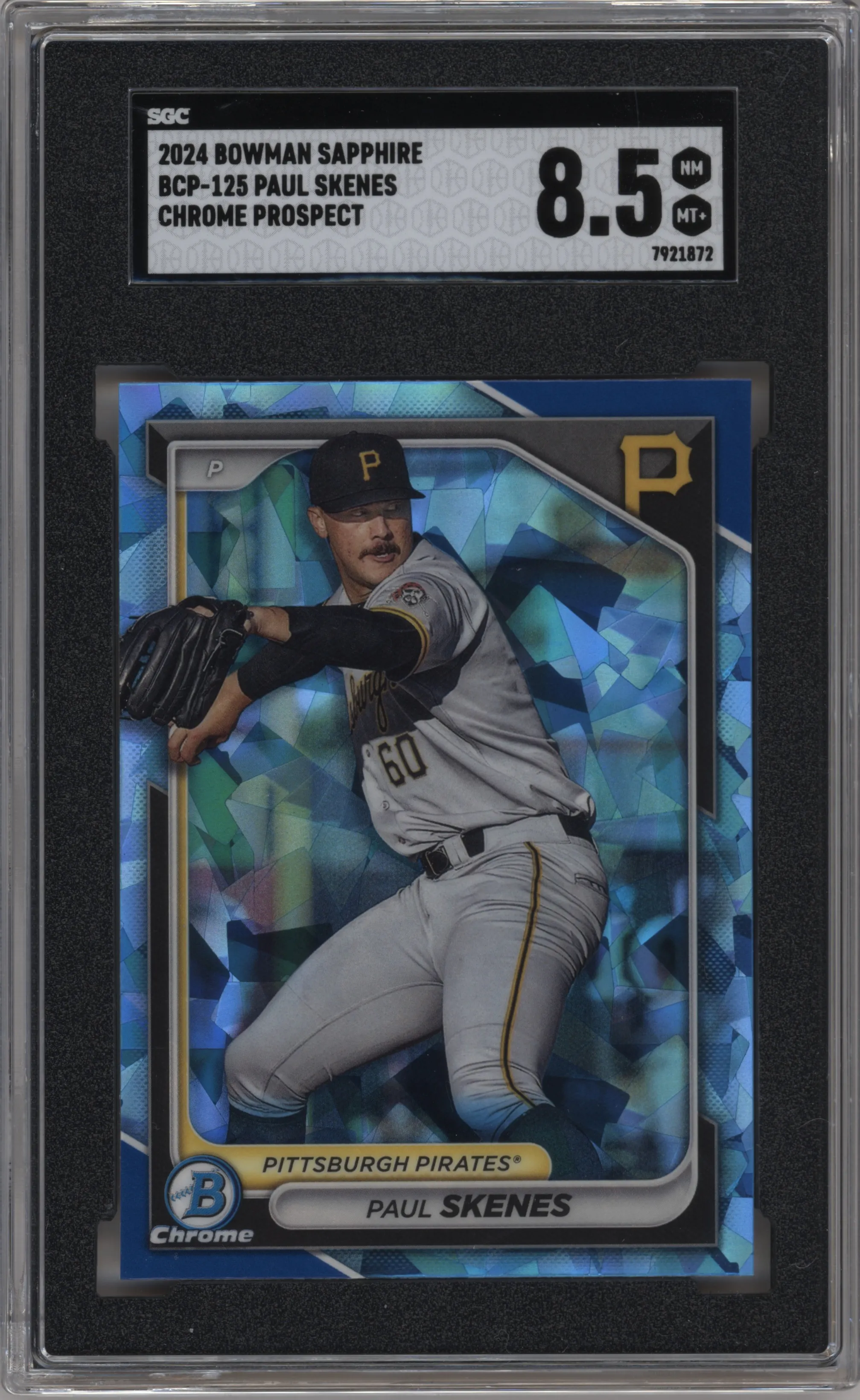 2024 Bowman Sapphire Edition Paul Skenes SGC 8.5