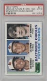 Bob Bonner/Cal Ripken/Jeff Schneider  from the 1982 Topps set graded by PSA and given an overall grade of 8.
