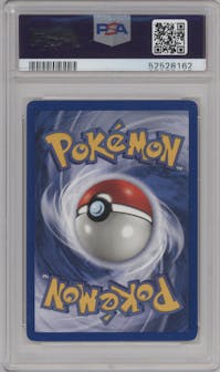 Squirtle from the 1999 Pokemon set graded by PSA and given an overall grade of 8.