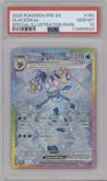 Glaceon ex from the 2025 Pokemon SV set graded by PSA and given an overall grade of 10.