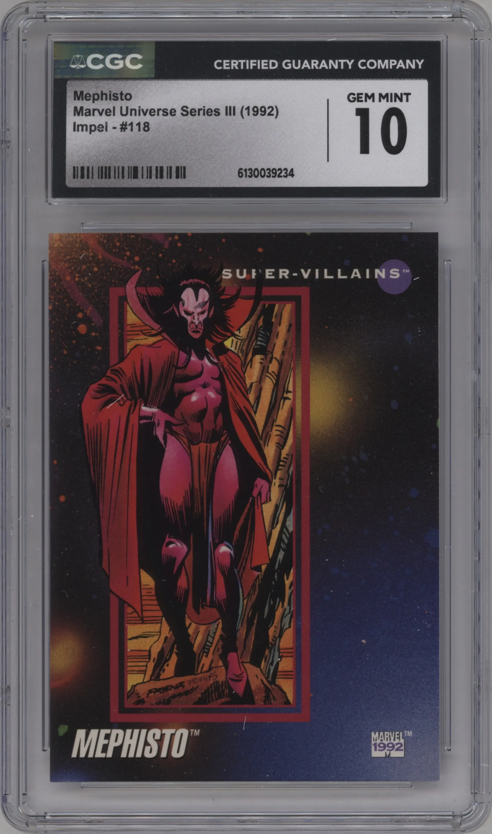 1992 Impel Marvel Universe Series 3 Mephisto #118 CGC 10