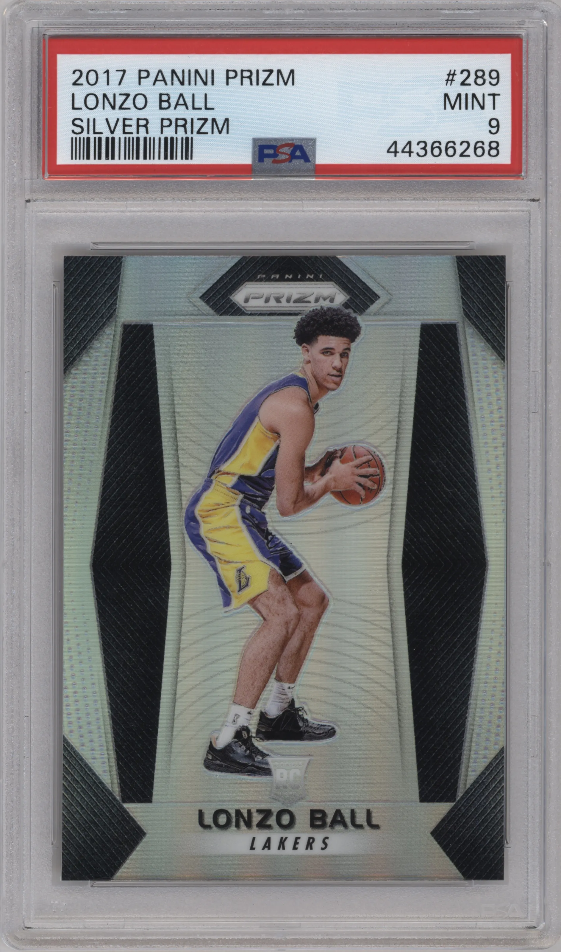 2017 Panini Prizm Lonzo Ball Silver Prizm PSA 9