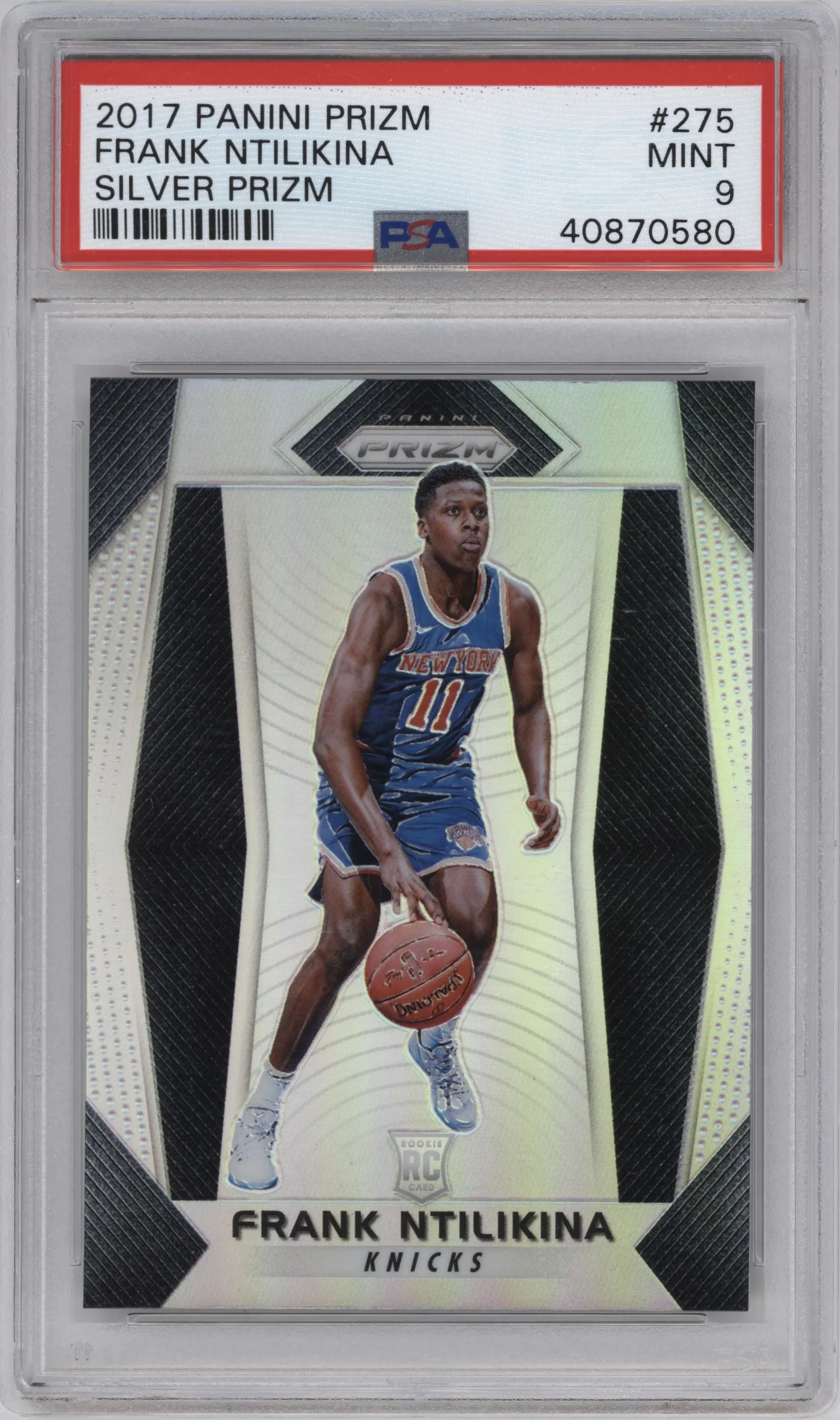 2017 Panini Prizm Frank Ntilikina Silver Prizm #275 PSA 9