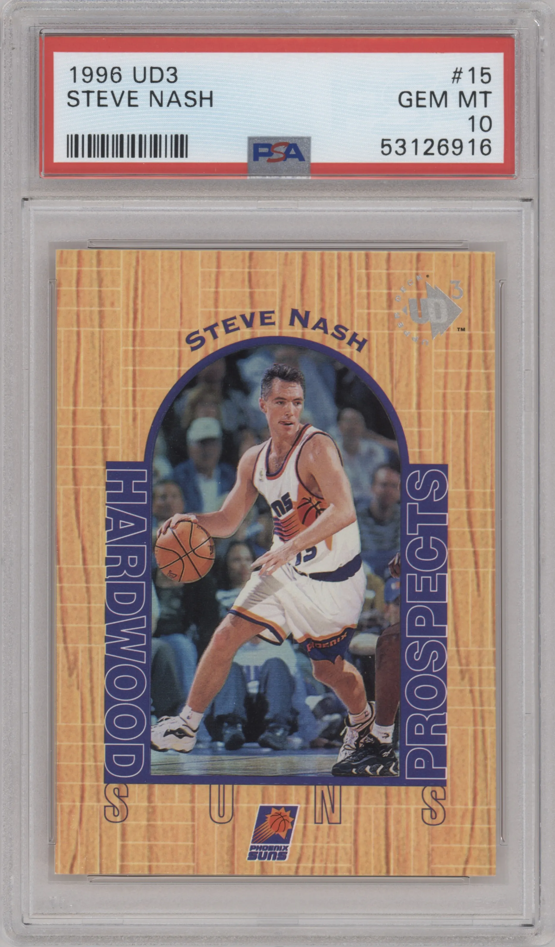 1996 Upper Deck UD3 Hardwood Prospects Steve Nash #15 PSA 10
