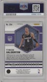 Tyrese Haliburton from the 2020-21 Panini Mosaic set featuring a Reactive Yellow parallel graded by PSA and given an overall grade of 10.