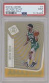 Jayson Tatum from the 2020-21 Panini Illusions  set featuring a Gold parallel graded by PSA and given an overall grade of 9.