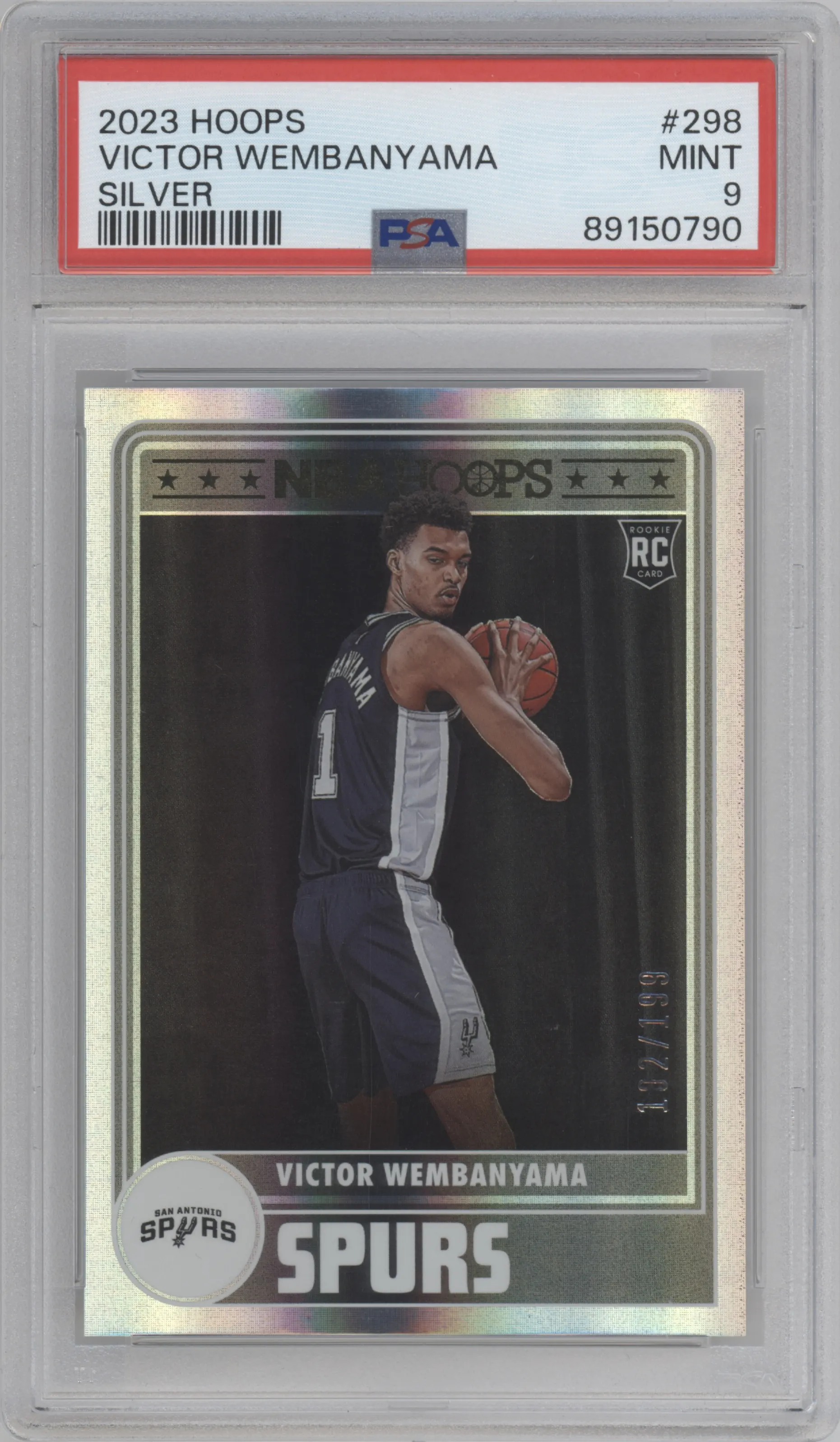 2023 Panini NBA Hoops Victor Wembanyama Silver #298 PSA 9