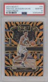 Trayce Jackson-Davis from the 2023-24 Panini Select  set featuring a Tiger parallel graded by PSA and given an overall grade of 10.