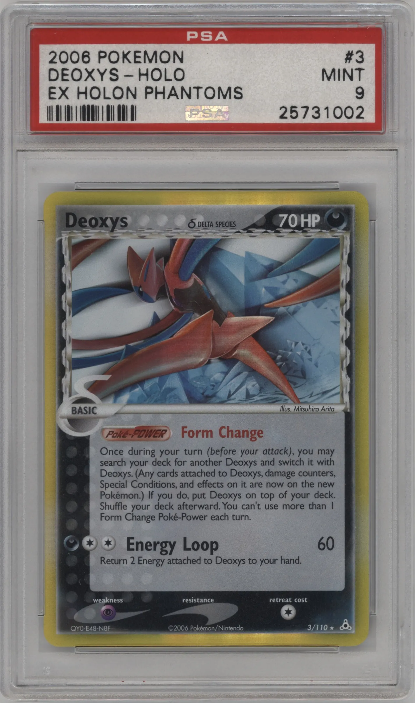 2006 Pokemon EX Holon Phantoms Deoxys #3 PSA 9