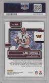 Sam Howell from the 2022 Panini Donruss Optic set featuring a Purple Shock parallel graded by PSA and given an overall grade of 10.