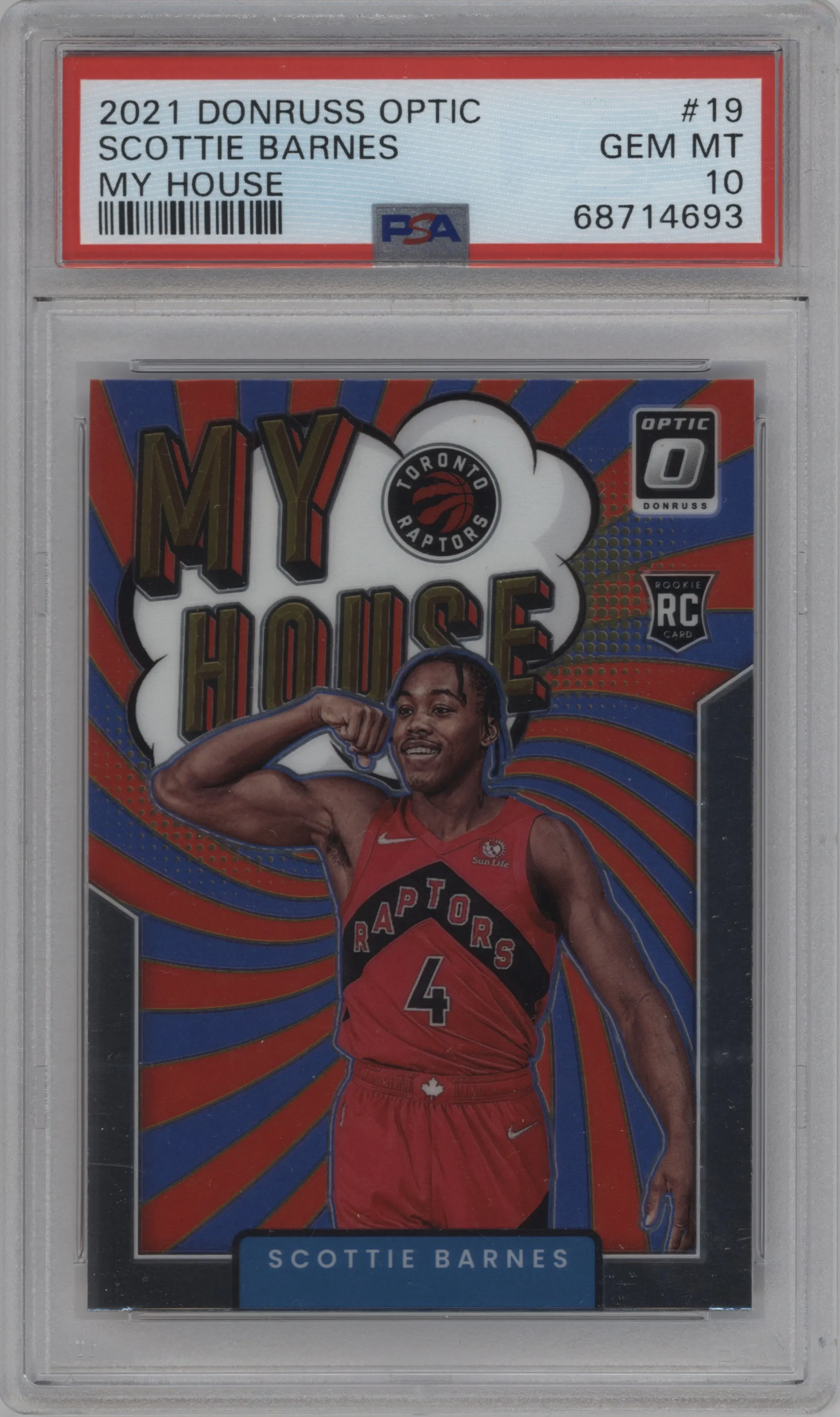 2021 Panini Donruss Optic My House Scottie Barnes PSA 10