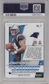 Jonathan Brooks from the 2024 Panini Prizm set graded by PSA and given an overall grade of 10.