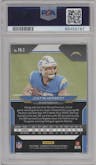 Justin Herbert from the 2020 Panini Chronicles set graded by PSA and given an overall grade of 10.