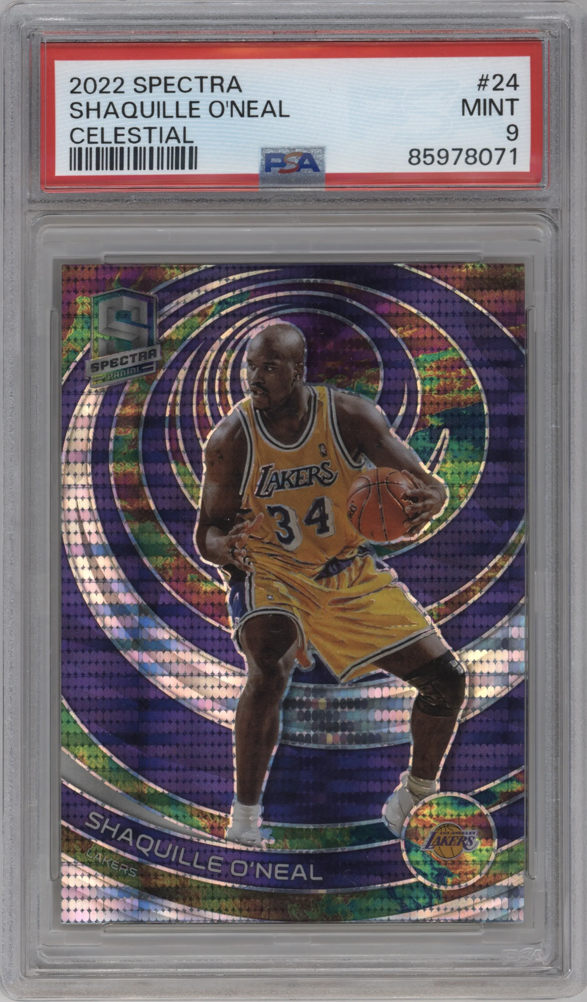 2022 Panini Spectra Shaquille O'Neal Celestial #24 PSA 9