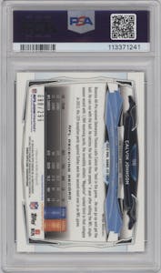 Calvin Johnson from the 2014 Topps Chrome set featuring a Black Refractor parallel graded by PSA and given an overall grade of 9.