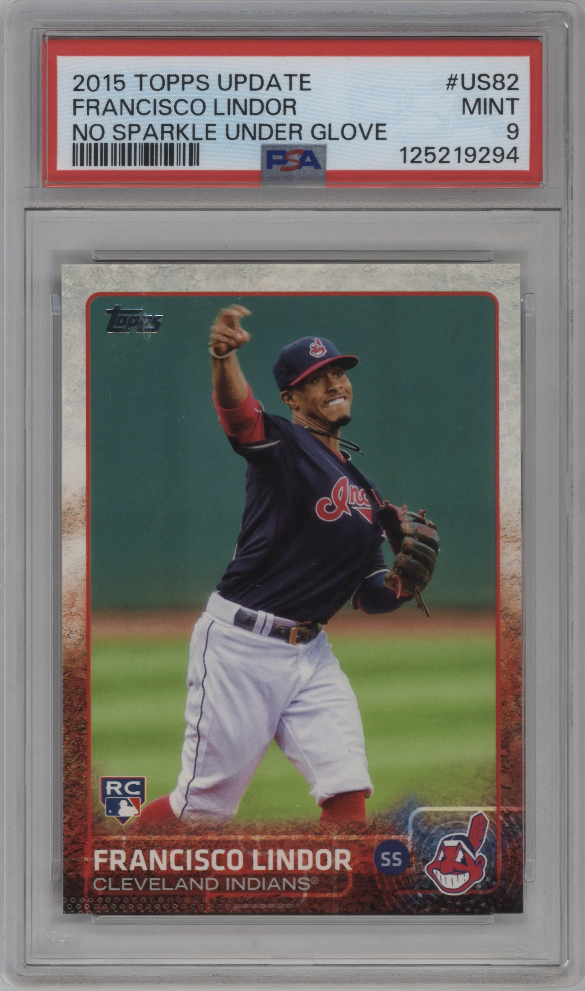 2015 Topps Update Series Francisco Lindor #US82 PSA 9