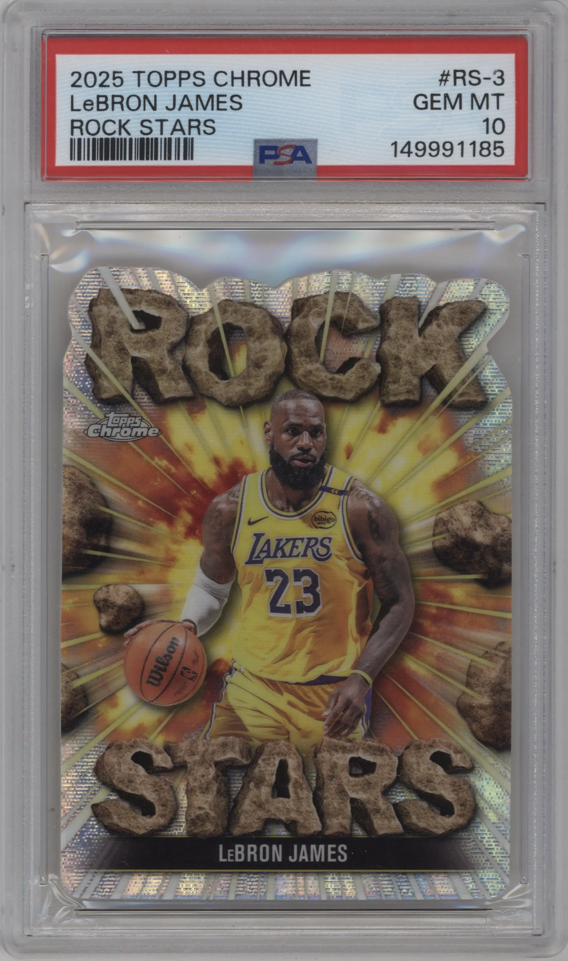2025 Topps Chrome Rock Stars LeBron James PSA 10