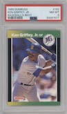 Ken Griffey Jr. from the 1989 Donruss set graded by PSA and given an overall grade of 8.