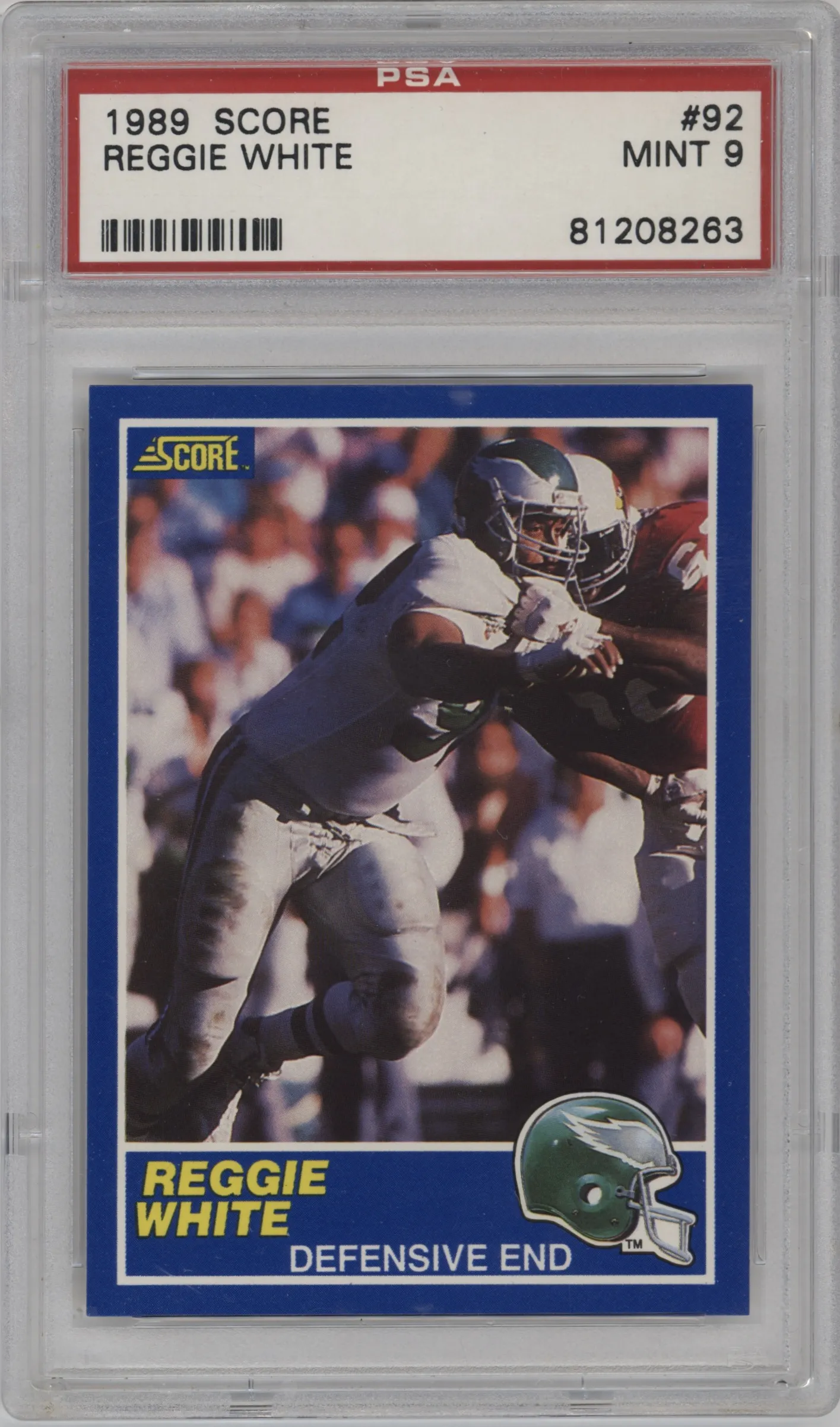 1989 Score Reggie White #92 PSA 9