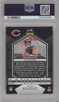 Caleb Williams from the 2024 Panini Mosaic set featuring a Reactive Yellow parallel graded by PSA and given an overall grade of 10.