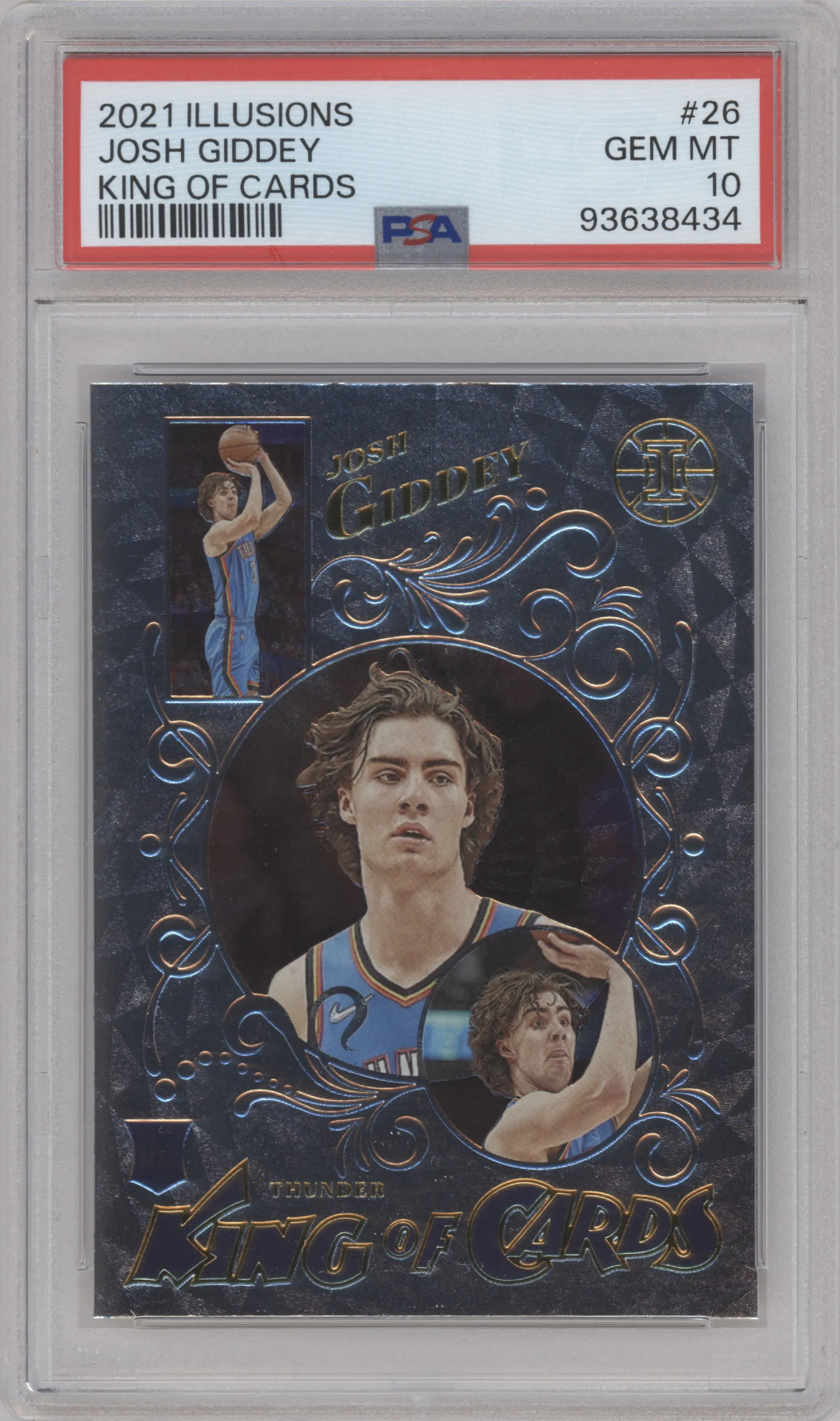 2021 Panini Illusions King of Cards Josh Giddey #26 PSA 10