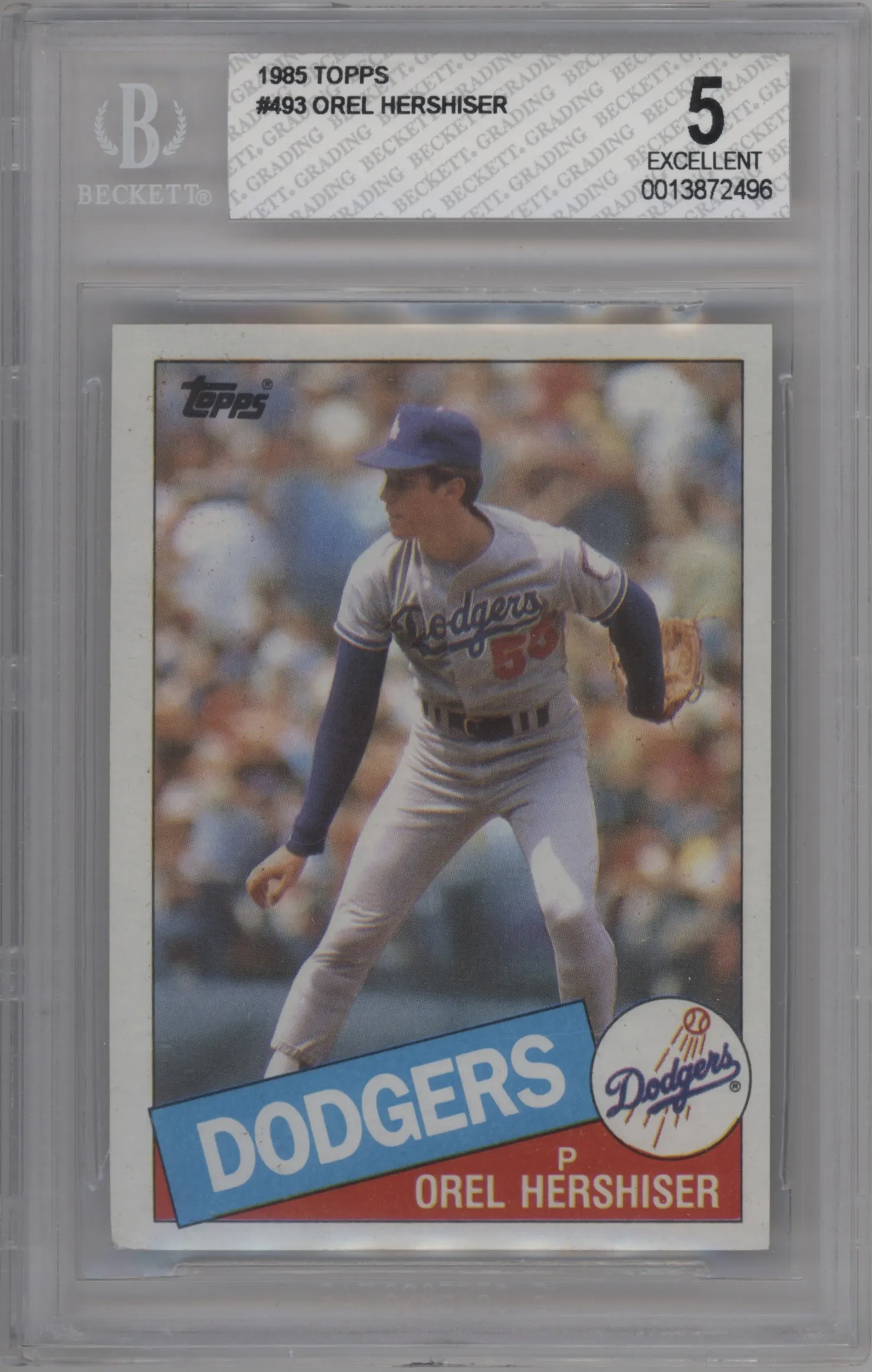 1985 Topps Orel Hershiser BGS 5
