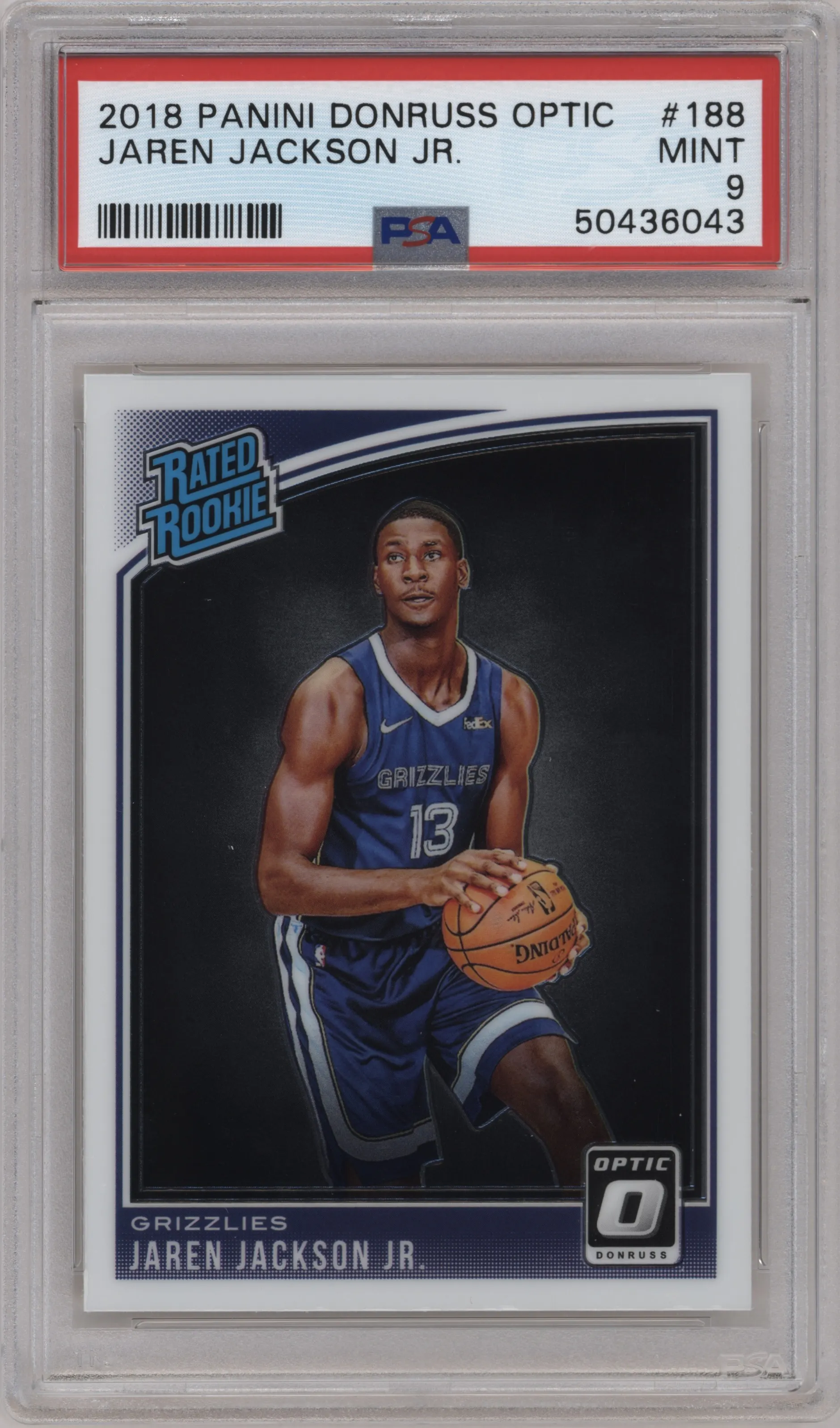 2018 Panini Donruss Optic Rated Rookie Jaren Jackson Jr. PSA 9