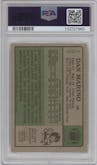 Dan Marino from the 1984 Topps set graded by PSA and given an overall grade of 6.