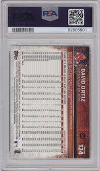 David Ortiz from the 2015 Topps Chrome set graded by PSA and given an overall grade of 10.