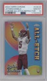 Jayden Daniels from the 2024 Topps Chrome set featuring a Refractor parallel graded by PSA and given an overall grade of 10.