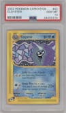 Cloyster from the 2002 Pokemon E-CARD set graded by PSA and given an overall grade of 10.
