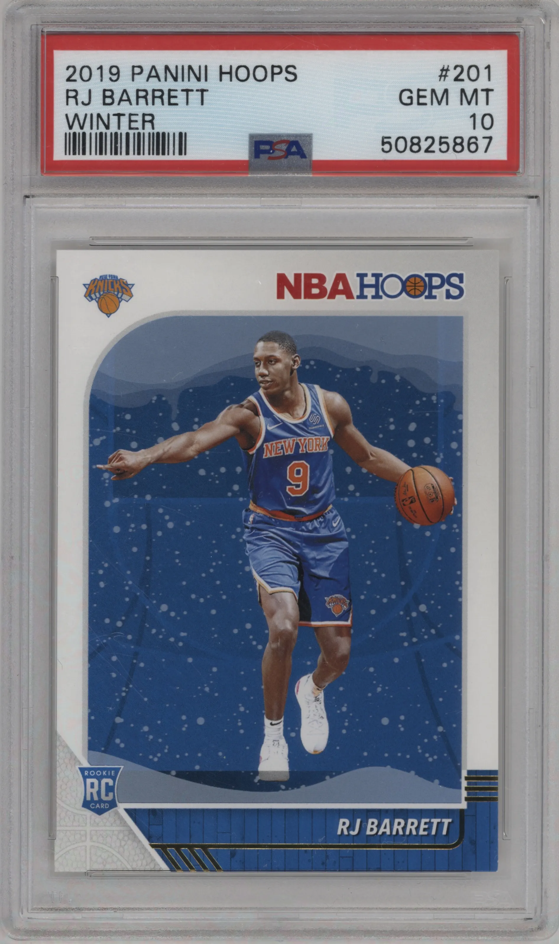 2019 Panini NBA Hoops RJ Barrett Winter #201 PSA 10